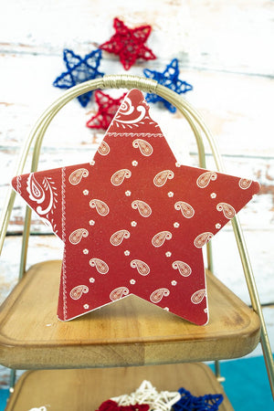 5 x 5 'Thankful' Wood American Star Block Sign - Wholesale Accessory Market