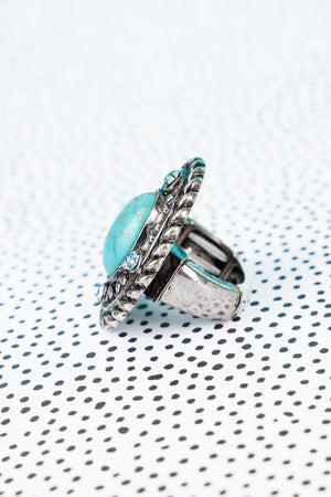 Turquoise Full Of Heart Ring - Wholesale Accessory Market
