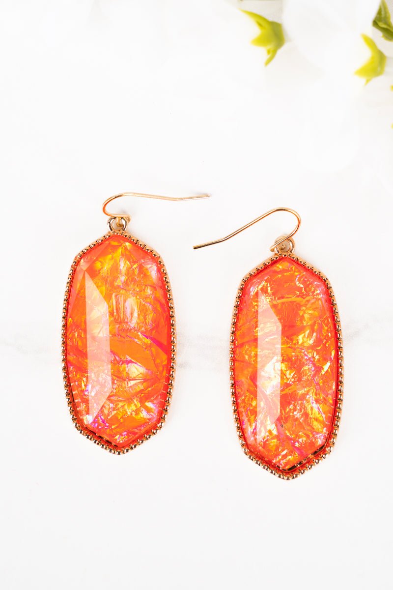 Mia Coral Opal Earrings - Wholesale Accessory Market
