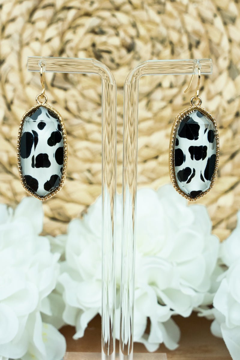 SALE! Lorelei Black Cow Earrings - Wholesale Accessory Market