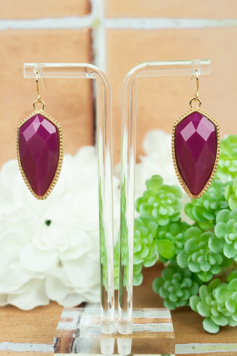 SALE! Lorelei Fuchsia Petal Earrings - Wholesale Accessory Market