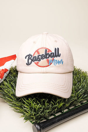 Baseball Mom Cream Cap - Wholesale Accessory Market