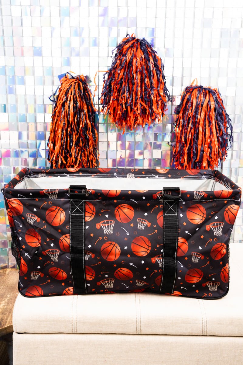 NGIL Shooting Hoops Collapsible Haul-It-All Basket with Mesh Pockets - Wholesale Accessory Market