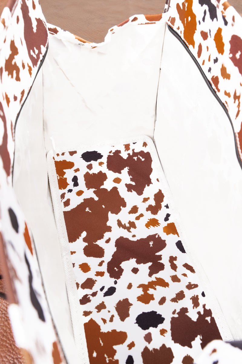 NGIL Caffe Moo-cha Utility Tote with Black Trim - Wholesale Accessory Market