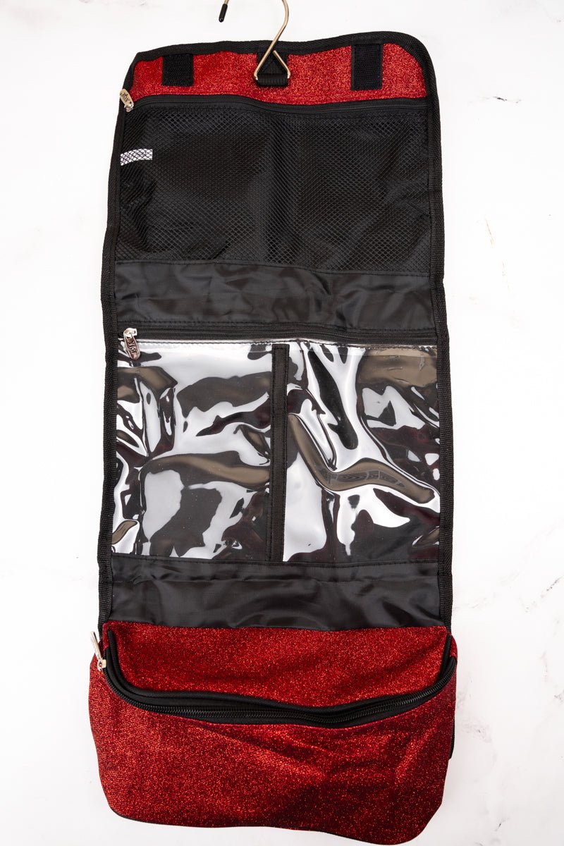 NGIL Red Glitz & Glam Roll Up Cosmetic Bag - Wholesale Accessory Market