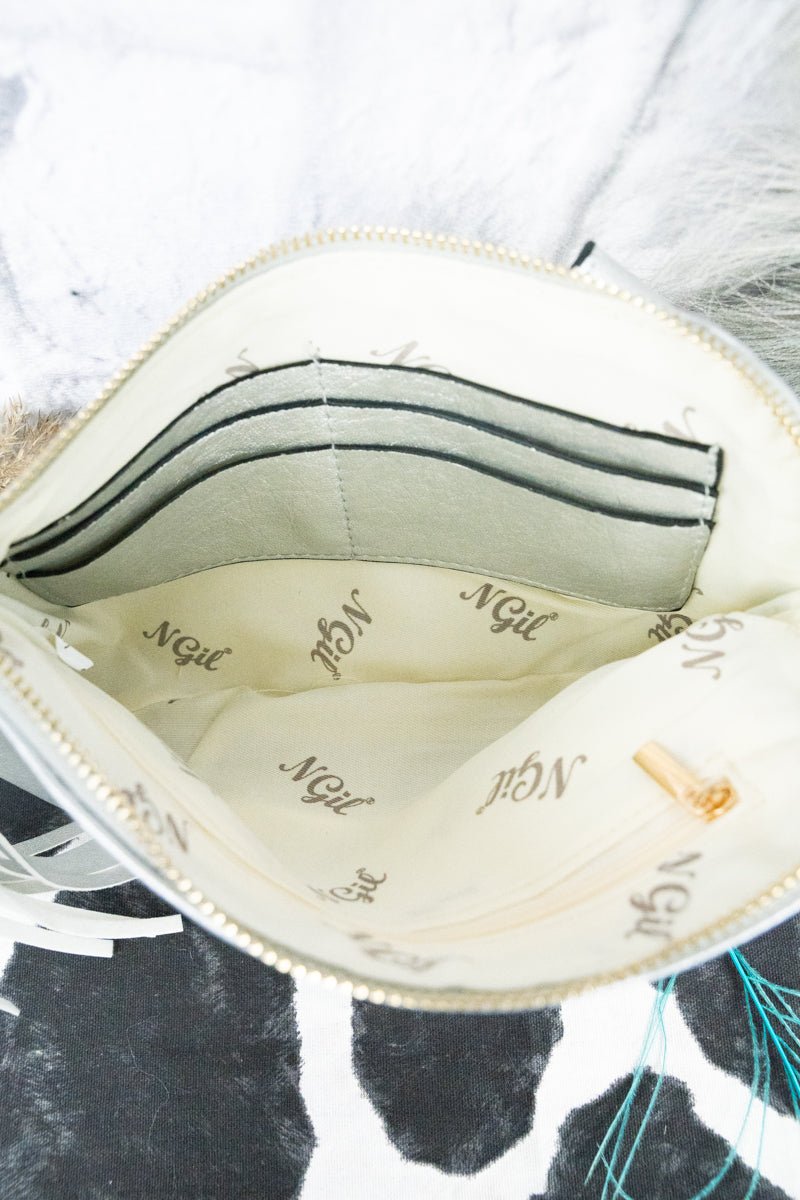 NGIL Silver Faux Leather Bangle Clutch - Wholesale Accessory Market