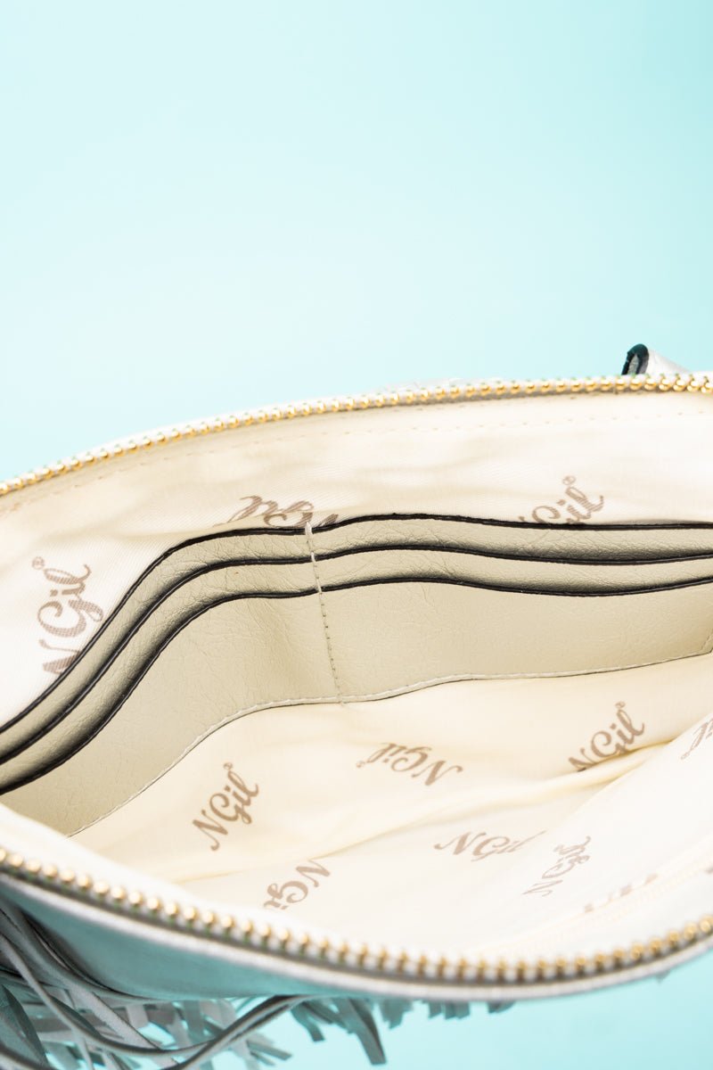 NGIL Silver Fairleigh Fringe Bangle Clutch - Wholesale Accessory Market