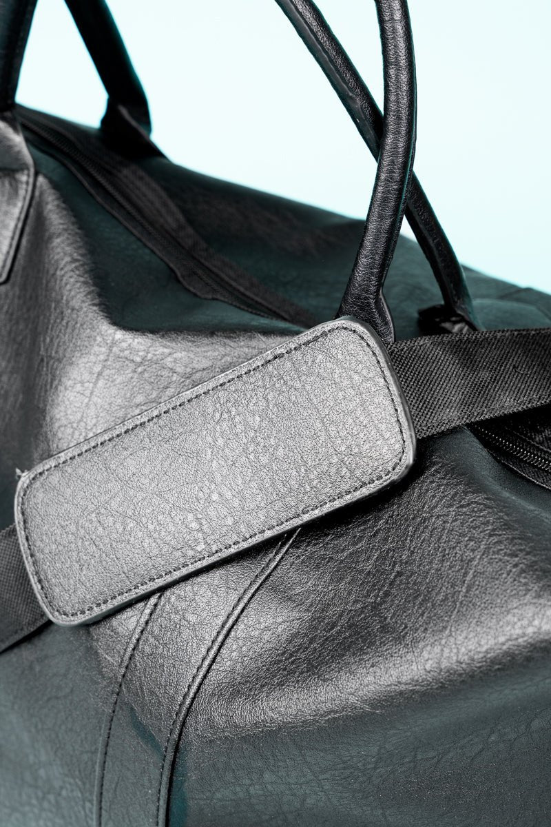 NGIL Black Faux Leather Weekender - Wholesale Accessory Market