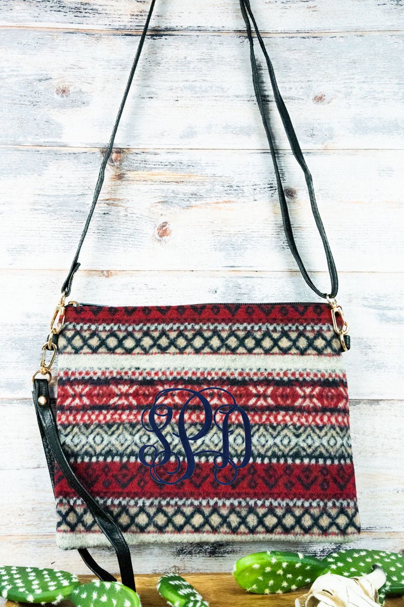 35% OFF! Nordic Winter Crossbody Clutch, Burgundy - Wholesale Accessory Market