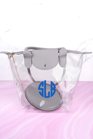 Clear As Day Tote Bag, Gray - Wholesale Accessory Market