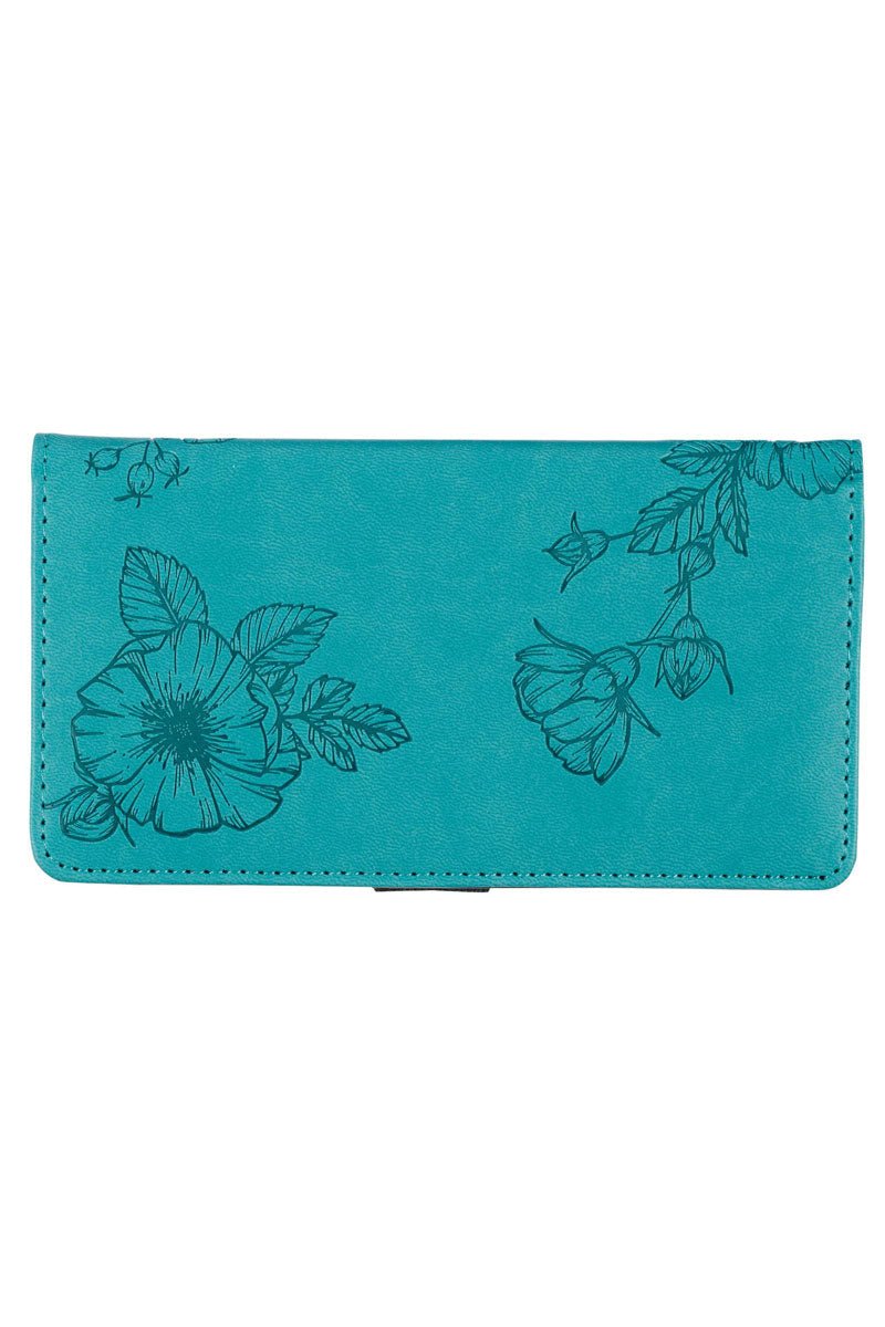 Strength & Dignity Teal LuxLeather Checkbook Cover - Wholesale Accessory Market