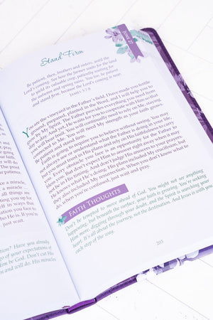 A Journey with Jesus Purple Faux Leather Daily Devotional - Wholesale Accessory Market