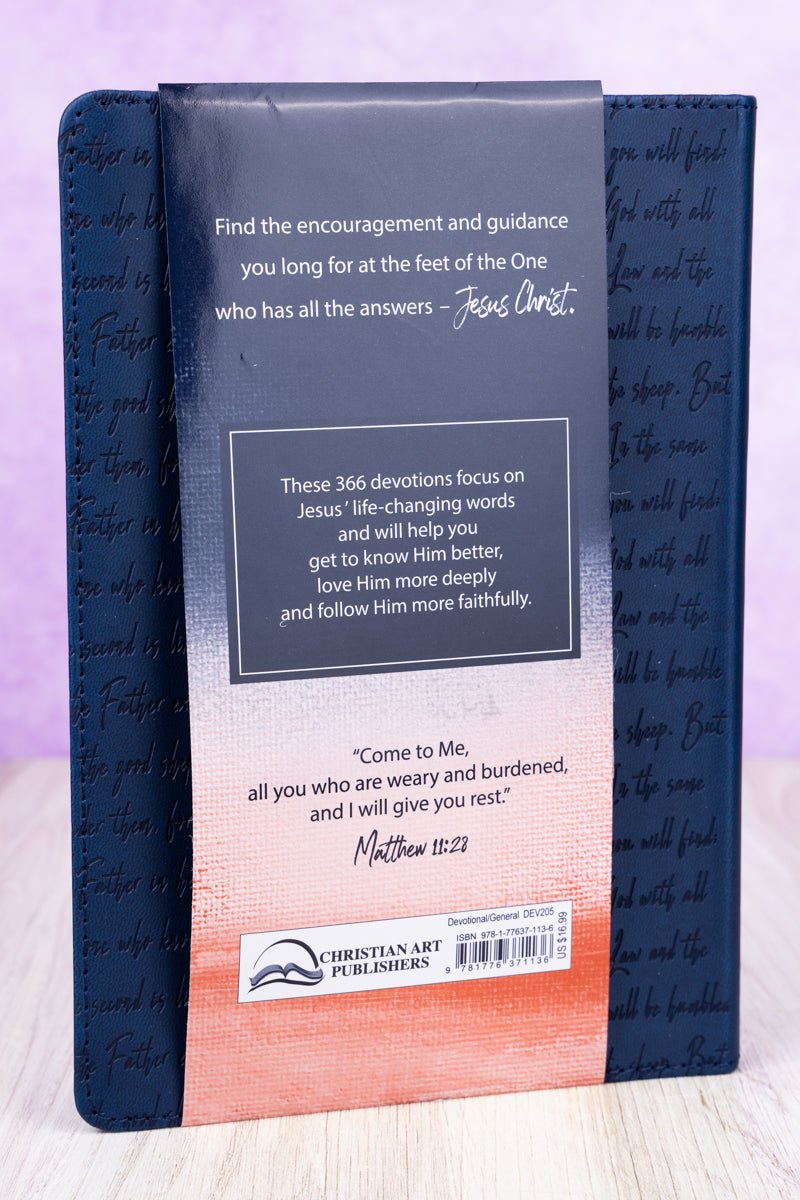 Words of Jesus for Daily Living Blue Faux Leather Daily Devotional - Wholesale Accessory Market