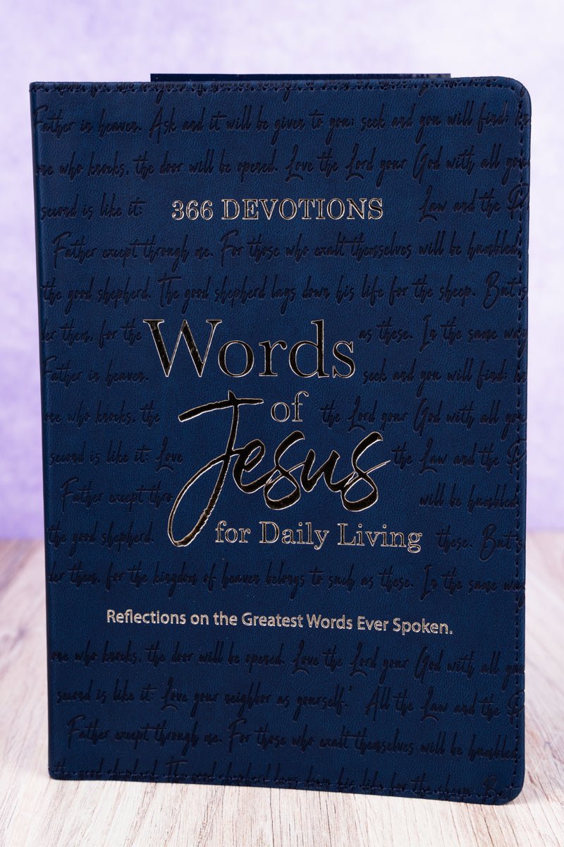 Words of Jesus for Daily Living Blue Faux Leather Daily Devotional - Wholesale Accessory Market