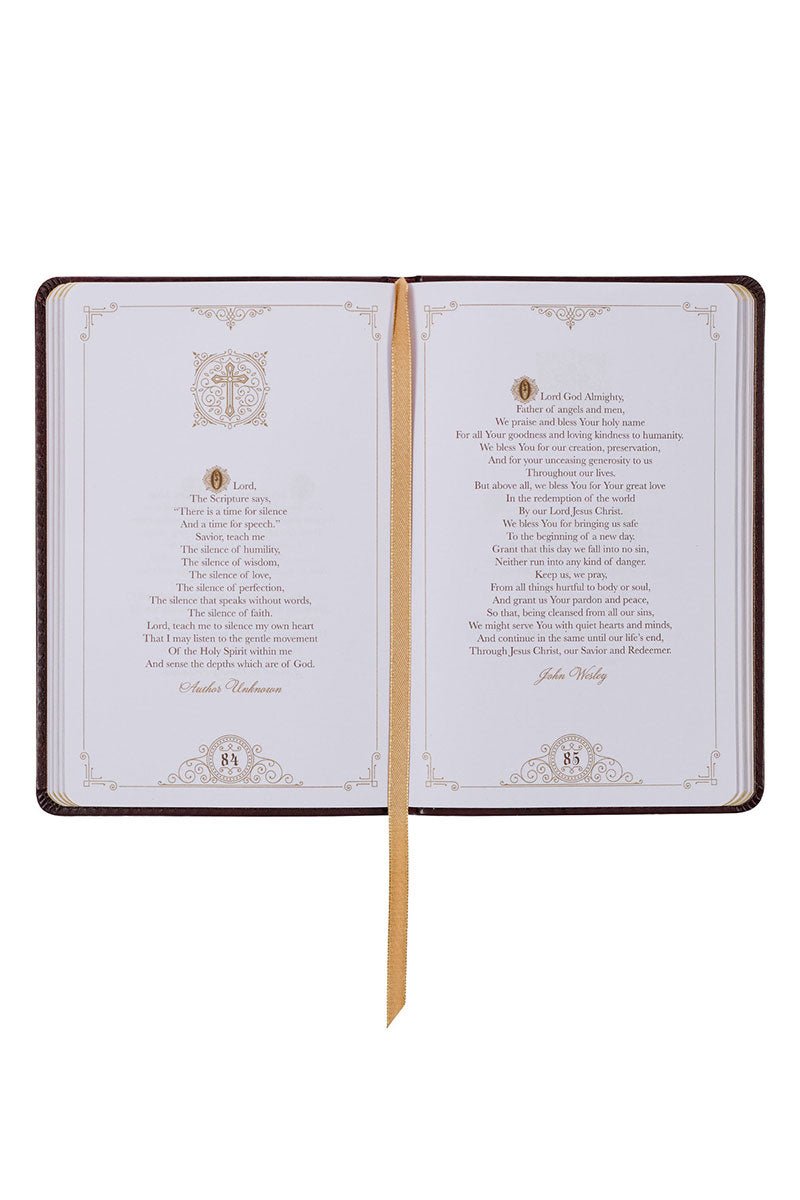 Classic Prayers to Inspire Your Soul Brown Faux Leather Book - Wholesale Accessory Market
