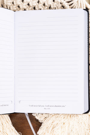 Walk by Faith Black and Gray LuxLeather Journal - Wholesale Accessory Market