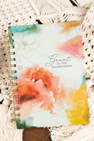 Faithfulness Pastel Meadow Large Wirebound Journal - Wholesale Accessory Market