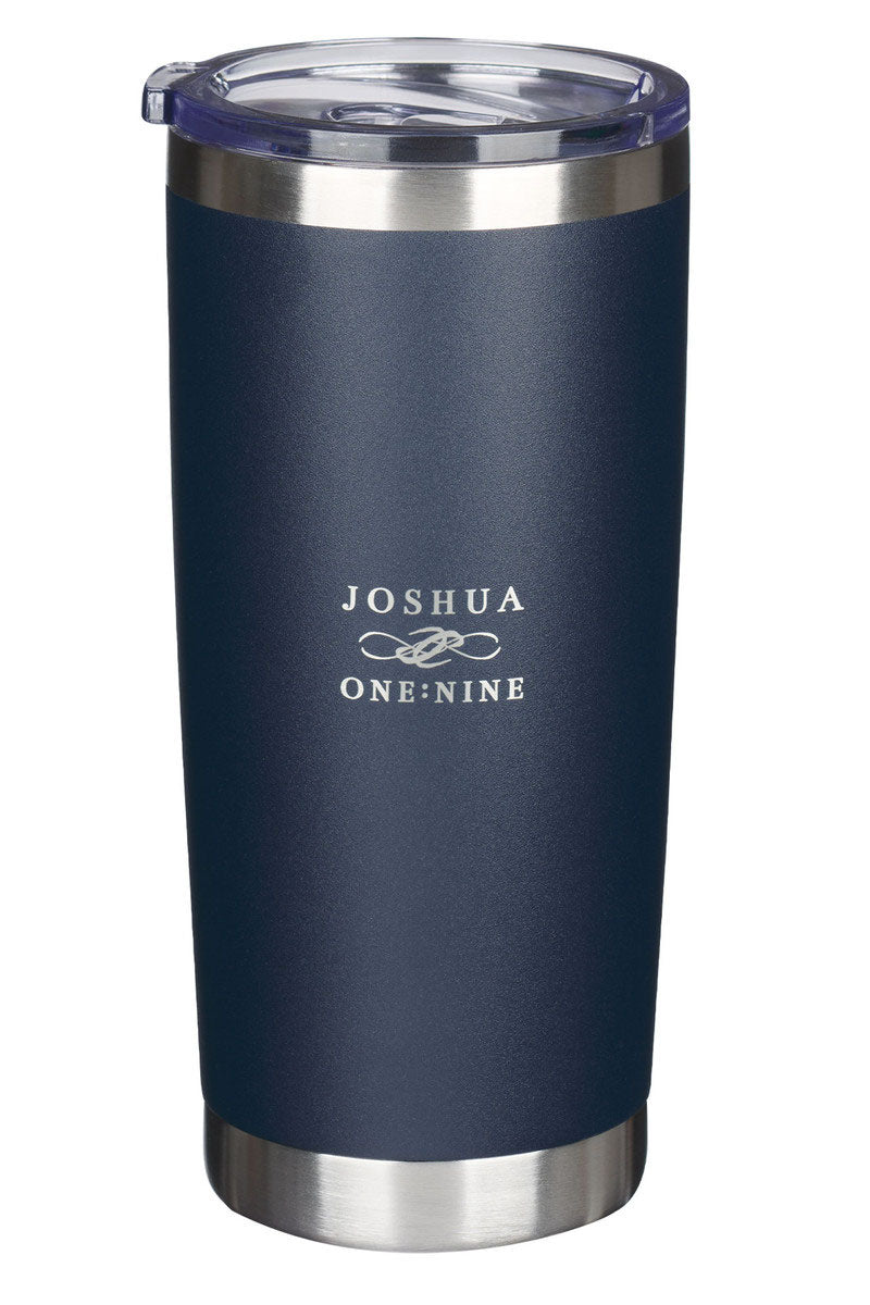 Be Strong and Courageous Navy Stainless Steel Travel Mug - Wholesale Accessory Market