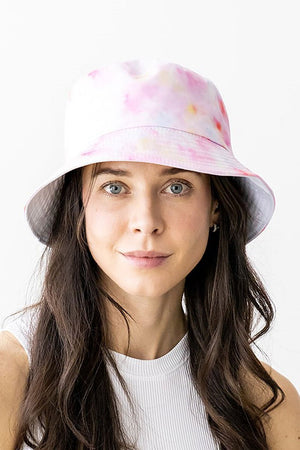 Covered In Sunshine Reversible Bucket Hat, Pink - Wholesale Accessory Market