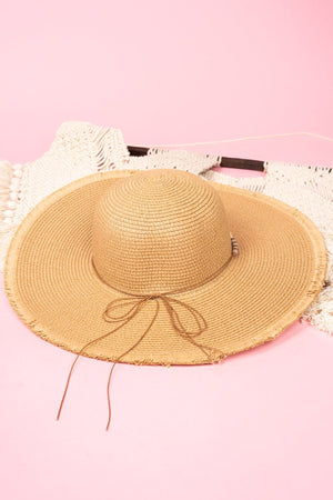 Tropical Waters Taupe Floppy Sun Hat - Wholesale Accessory Market