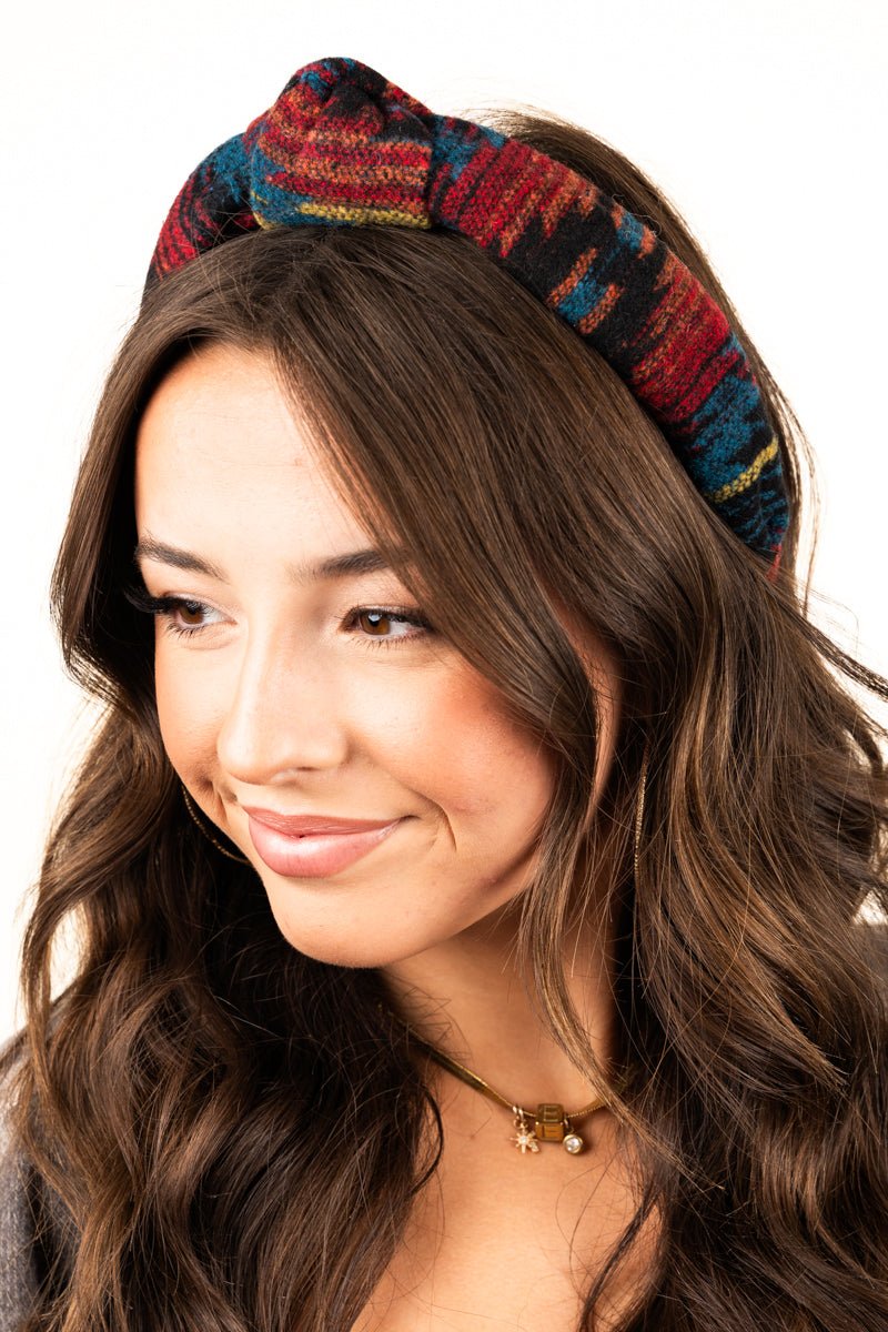 Be Clever Sierra Vista Knotted Headband, Black - Wholesale Accessory Market