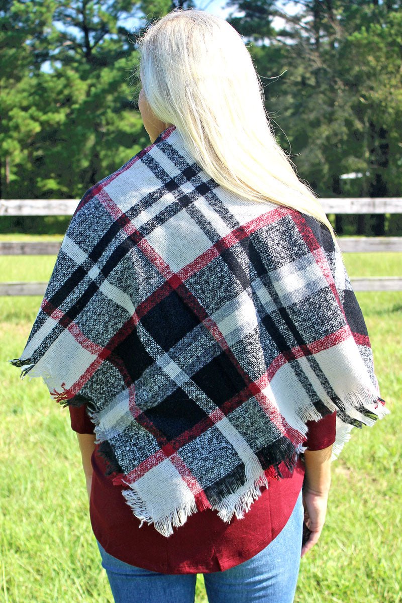 Be Clever Keystone Resort Blanket Scarf, Black - Wholesale Accessory Market