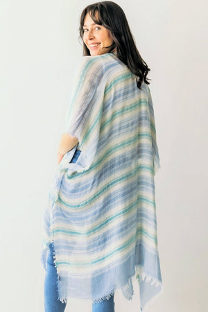 Chesapeake Charm Kimono, Blue - Wholesale Accessory Market