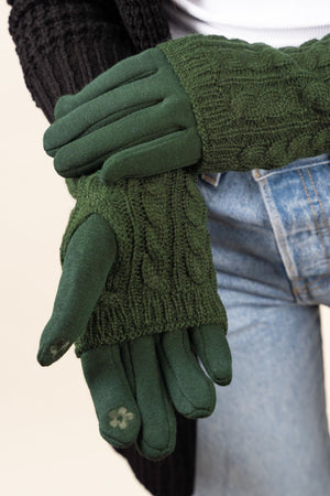 L.I.B. New York One Pair Twice the Warmth Smart Touch Gloves, Hunter Green - Wholesale Accessory Market