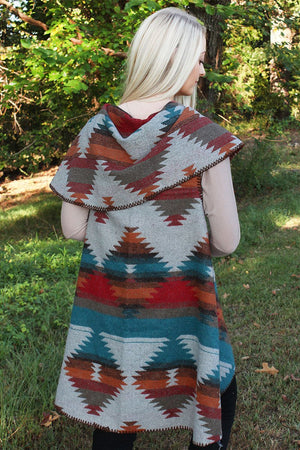 L.I.B. New York Pueblo Canyon Vest, Teal - Wholesale Accessory Market