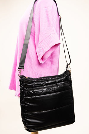 L.I.B. New York Park Ridge Puffy Tote, Black - Wholesale Accessory Market