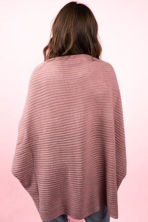 L.I.B. New York Willow Creek Knit Shrug Cardigan, Dark Pink - Wholesale Accessory Market