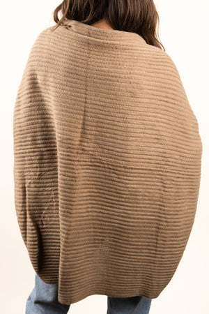 L.I.B. New York Willow Creek Knit Shrug Cardigan, Taupe - Wholesale Accessory Market