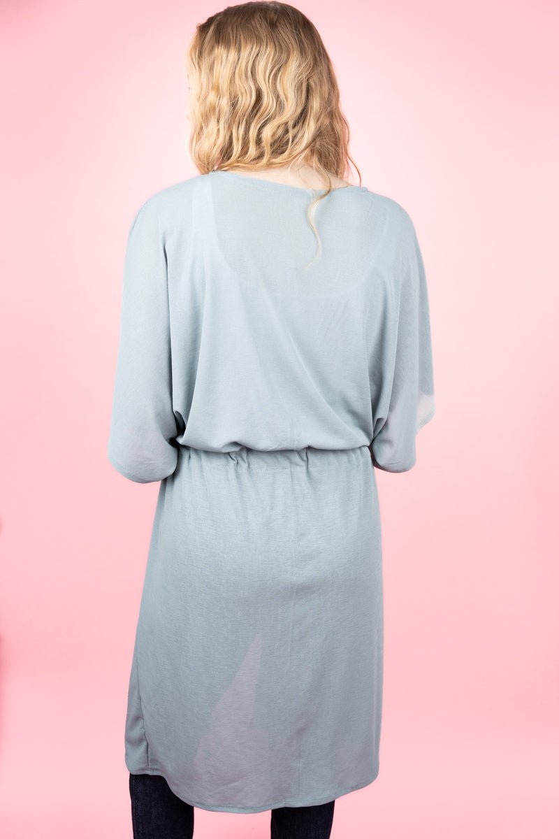 L.I.B. New York What A Feeling Jersey Kimono, Gray - Wholesale Accessory Market