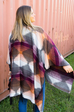 L.I.B. New York Shawnee Wrap, Burgundy - Wholesale Accessory Market