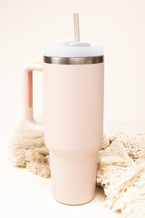 The Traveler Rose Quartz Matte Stainless Steel Tumbler - Wholesale Accessory Market