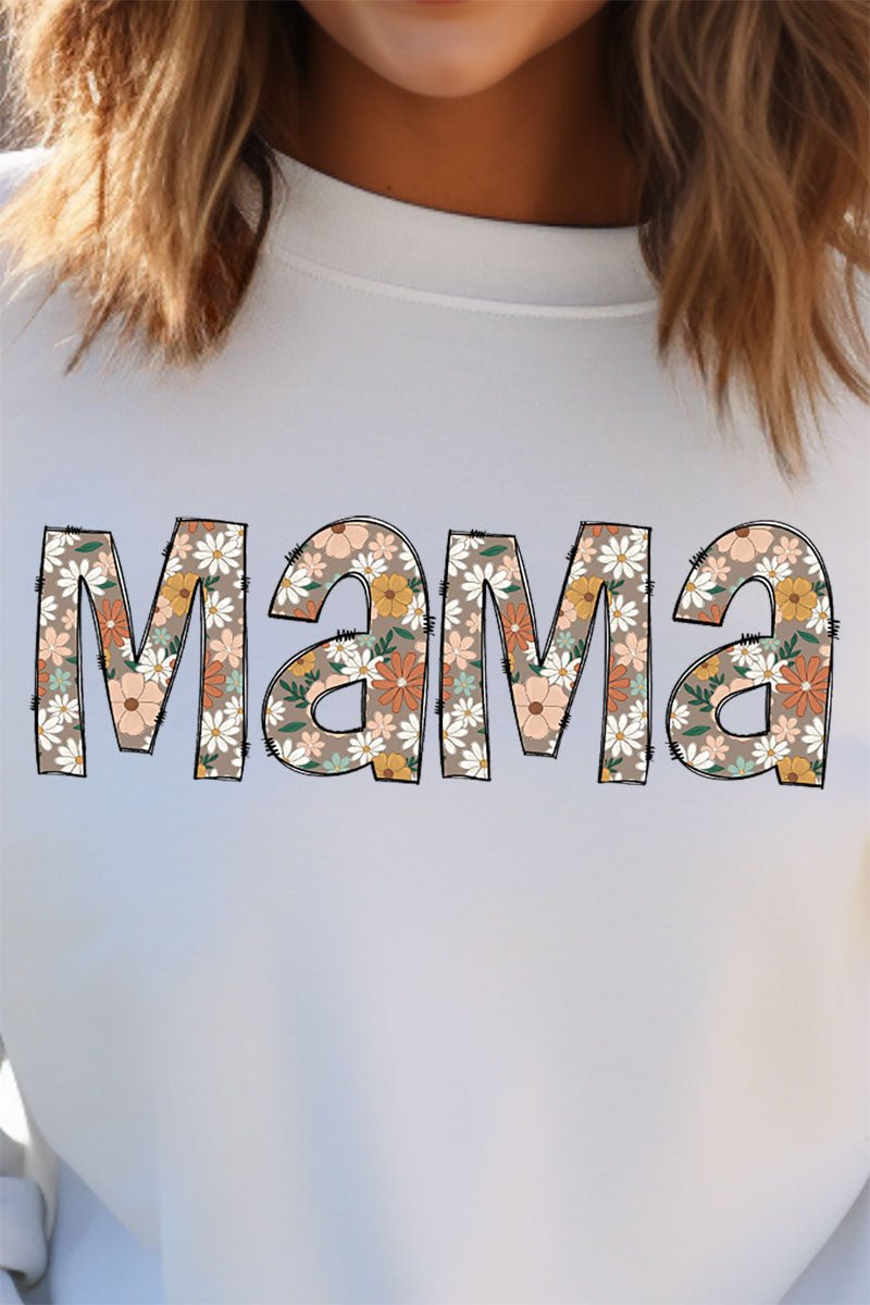 Floral Boho Mama Heavy-weight Crew Sweatshirt - Wholesale Accessory Market