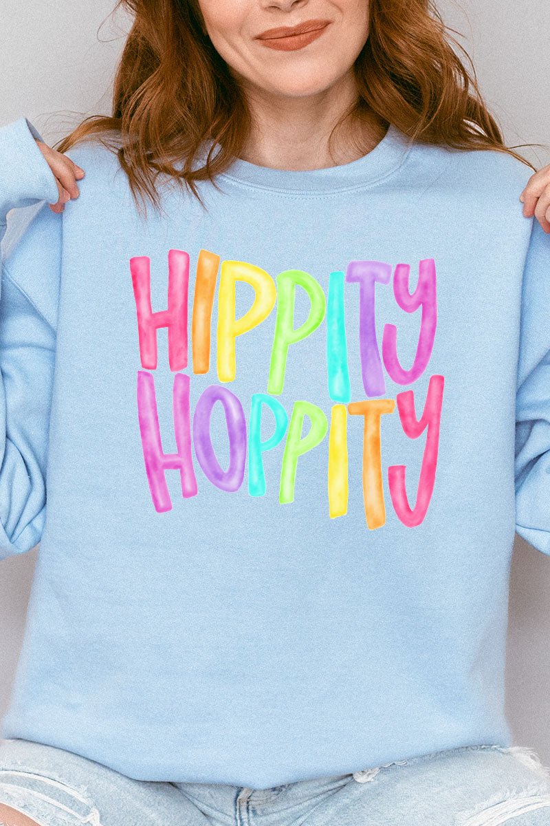 Watercolor Hippity Hoppity Heavy-weight Crew Sweatshirt - Wholesale Accessory Market