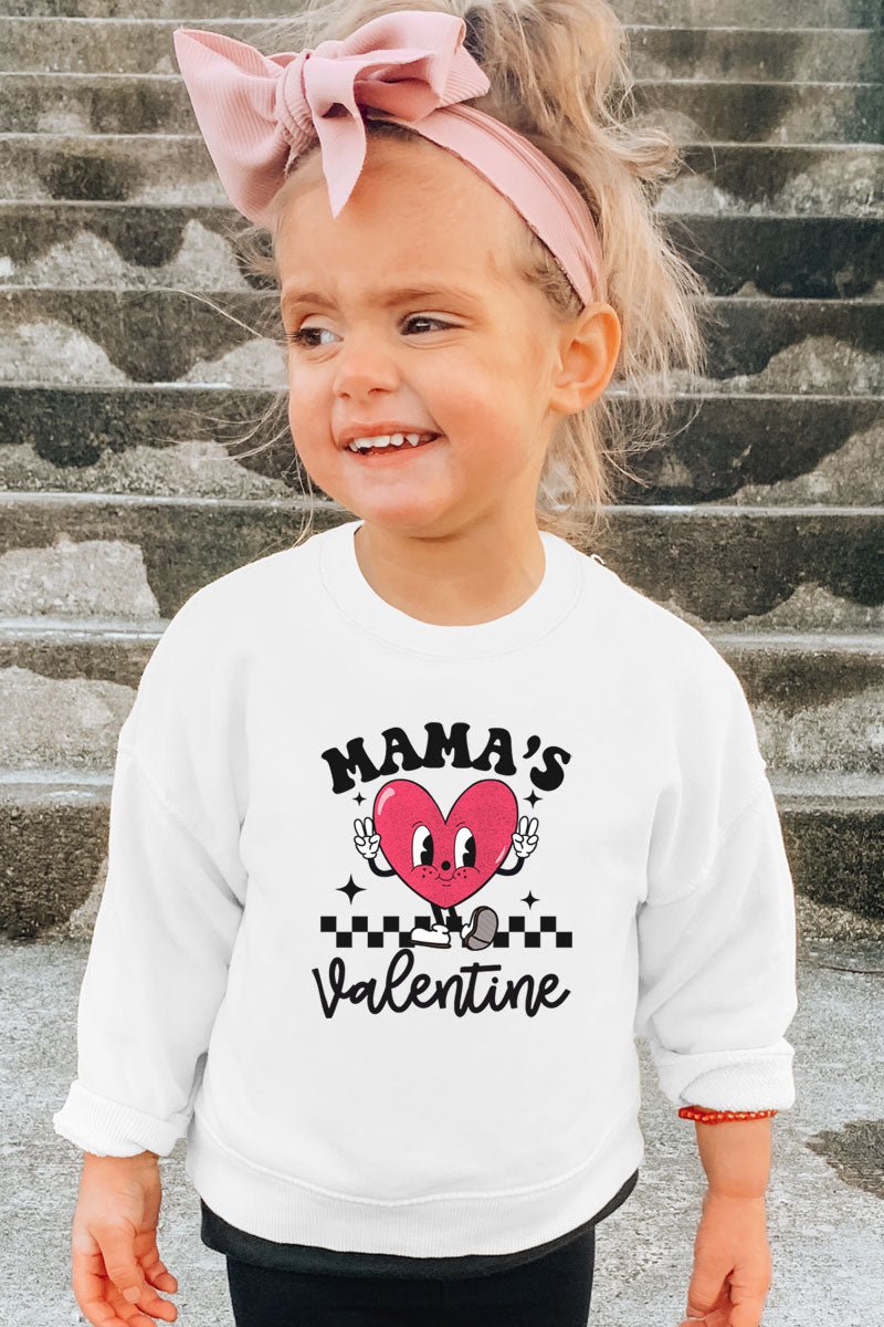 Youth Mama's Valentine Heavy-weight Crew Sweatshirt - Wholesale Accessory Market