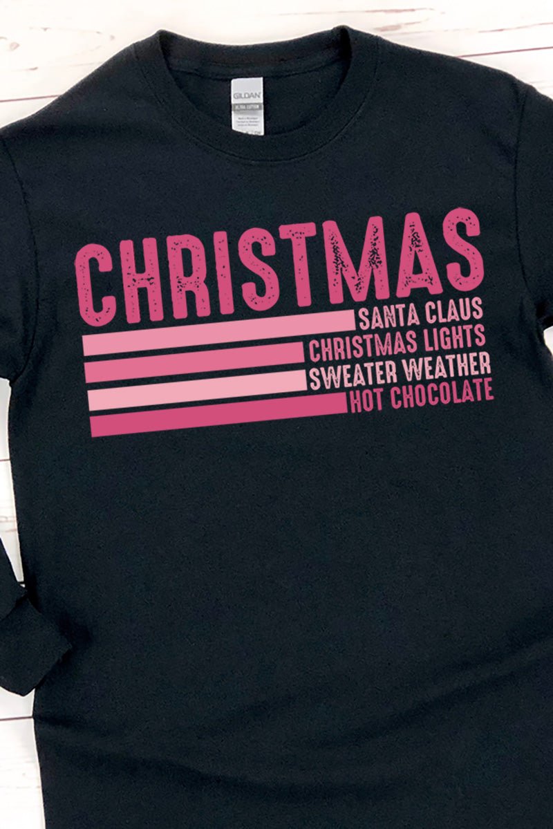 Pink Christmas List Unisex Dri-Power Long-Sleeve 50/50 Tee - Wholesale Accessory Market