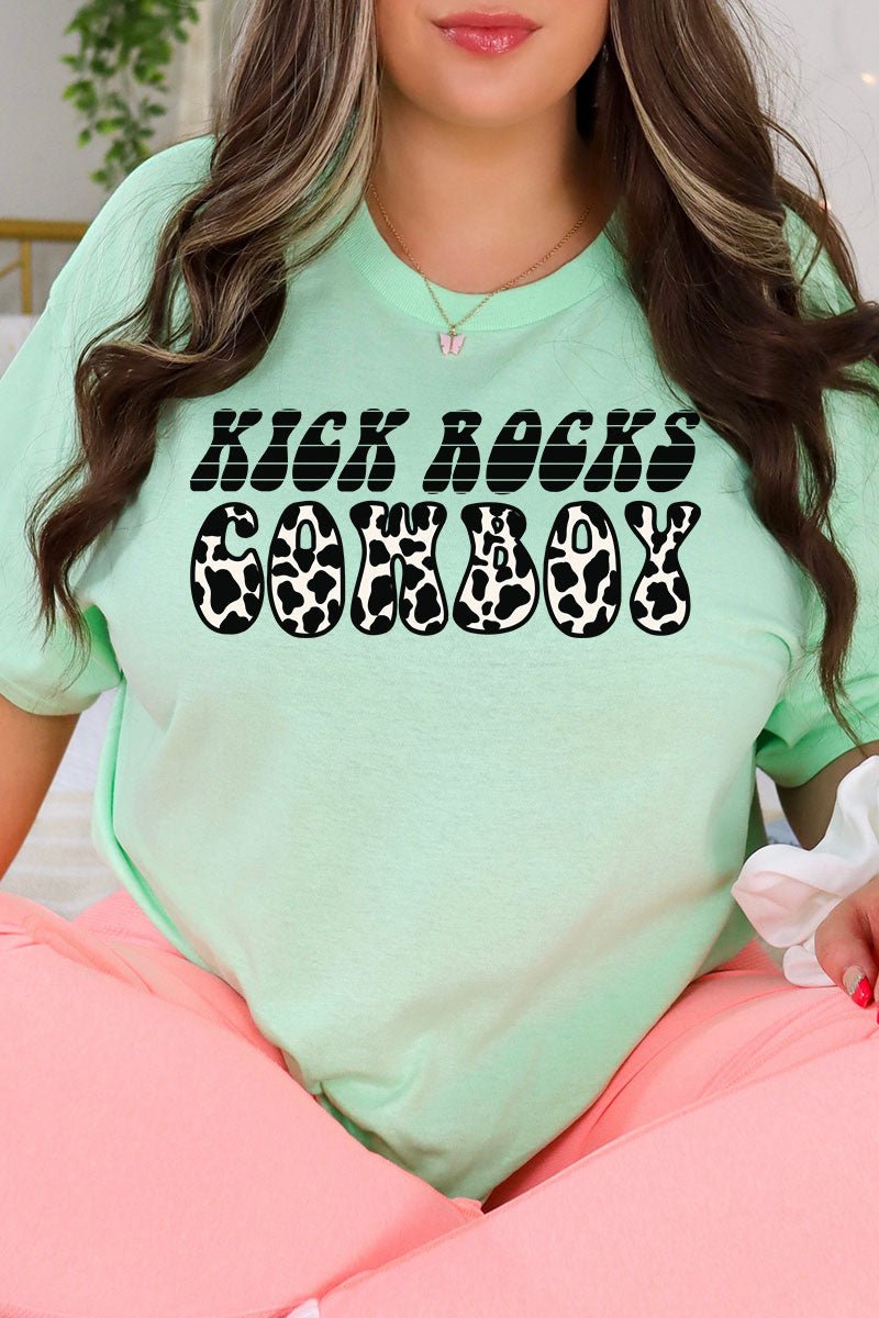 Kick Rocks Cowboy Short Sleeve Relaxed Fit T-Shirt - Wholesale Accessory Market