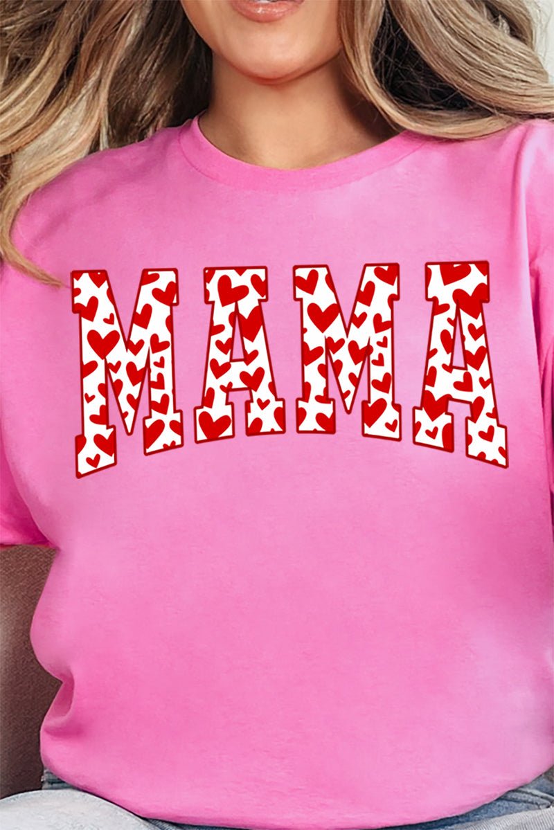 All The Hearts Mama Red Short Sleeve Relaxed Fit T-Shirt - Wholesale Accessory Market