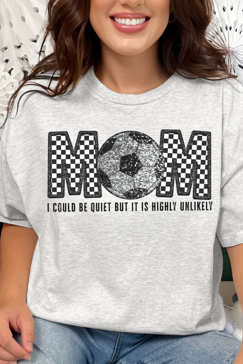 Checkered Soccer Mom Short Sleeve Relaxed Fit T-Shirt - Wholesale Accessory Market