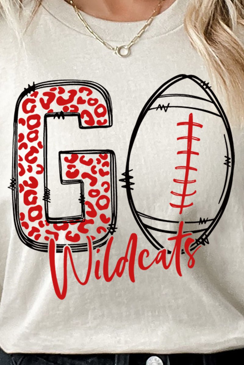 Doodle Go Wildcats Red Short Sleeve Relaxed Fit T-Shirt - Wholesale Accessory Market