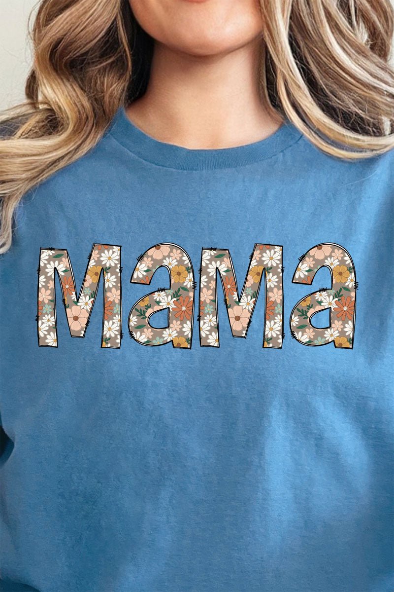 Floral Boho Mama Short Sleeve Relaxed Fit T-Shirt - Wholesale Accessory Market