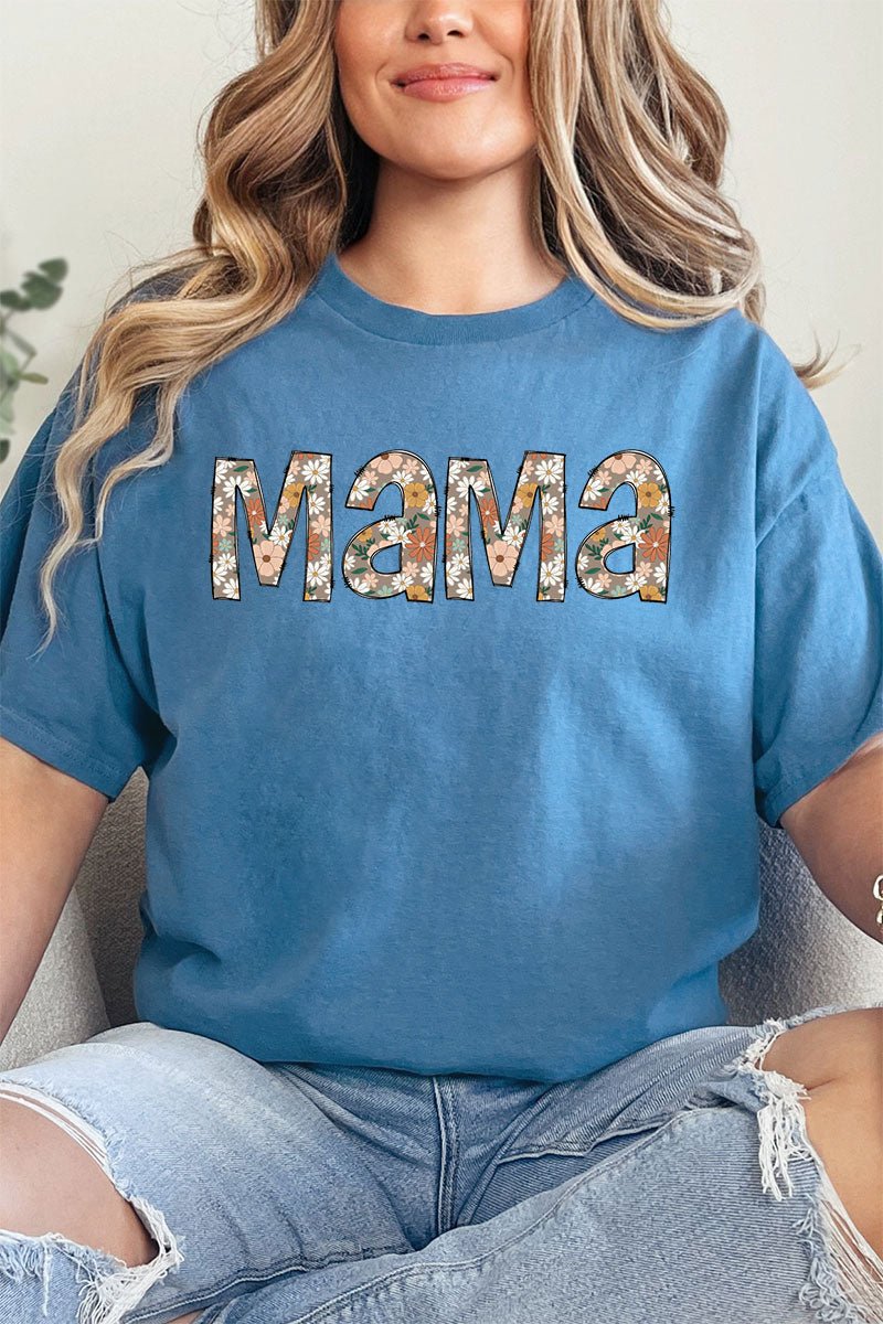 Floral Boho Mama Short Sleeve Relaxed Fit T-Shirt - Wholesale Accessory Market