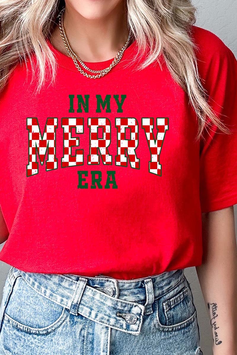 In My Merry Era Short Sleeve Relaxed Fit T-Shirt - Wholesale Accessory Market