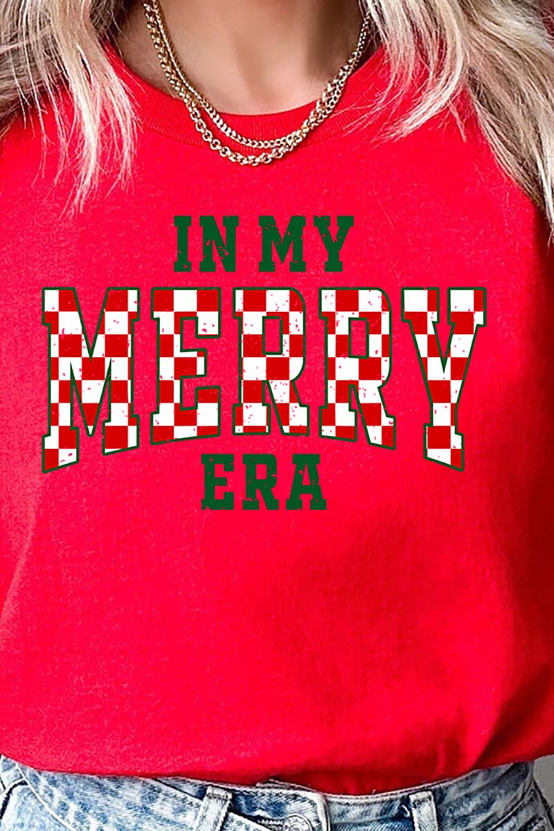 In My Merry Era Short Sleeve Relaxed Fit T-Shirt - Wholesale Accessory Market