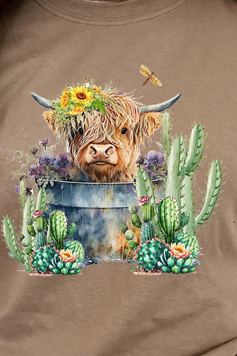 Cactus Highland Short Sleeve Relaxed Fit T-Shirt - Wholesale Accessory Market