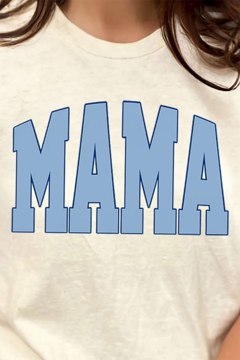 Blue Arched Mama Short Sleeve Relaxed Fit T-Shirt - Wholesale Accessory Market
