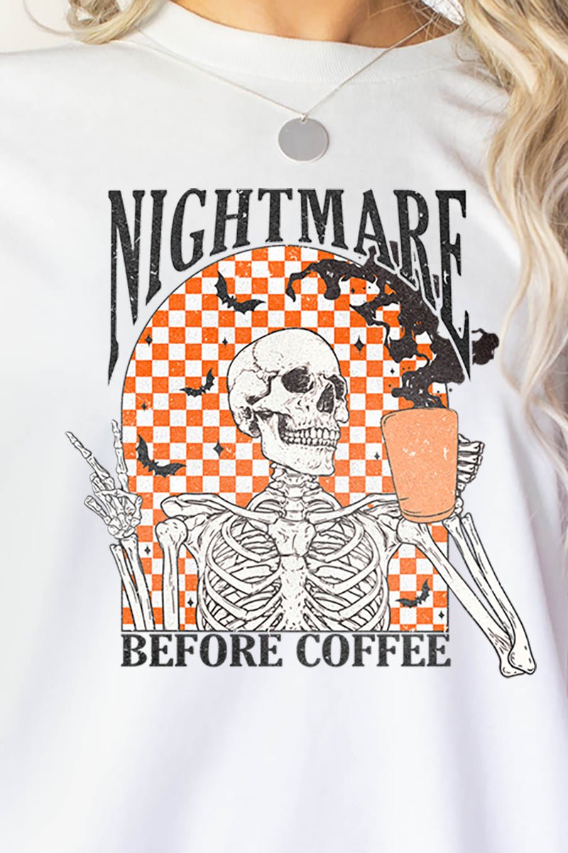 Nightmare Before Coffee Heavy Cotton Long Sleeve Adult T-Shirt - Wholesale Accessory Market
